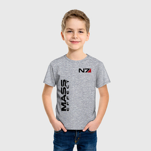 Детская футболка MASS EFFECT N7 / Меланж – фото 3