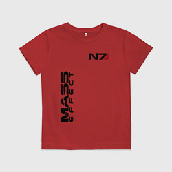 Футболка хлопковая детская MASS EFFECT N7, цвет: красный