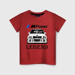 Футболка хлопковая детская BMW Power LEGEND, цвет: красный