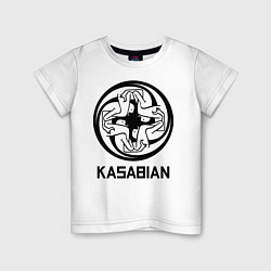 Футболка хлопковая детская Kasabian: Symbol, цвет: белый