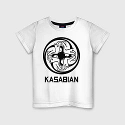 Футболка хлопковая детская Kasabian: Symbol, цвет: белый