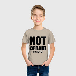 Футболка хлопковая детская Not Afraid, цвет: миндальный — фото 2