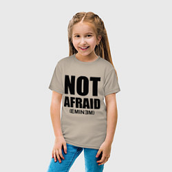 Футболка хлопковая детская Not Afraid, цвет: миндальный — фото 2