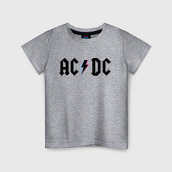 Футболка хлопковая детская AC/DC, цвет: меланж