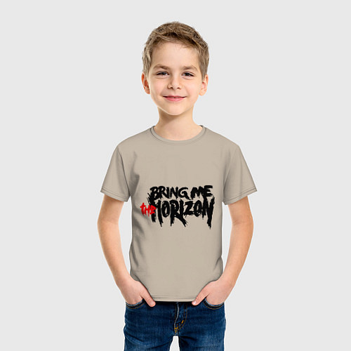 Детская футболка Bring me the horizon / Миндальный – фото 3