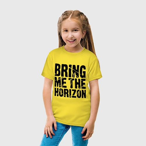 Детская футболка Bring me the horizon / Желтый – фото 4