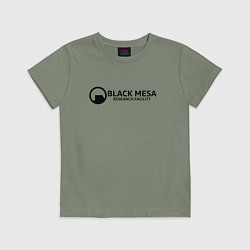 Футболка хлопковая детская Black Mesa: Research Facility, цвет: авокадо
