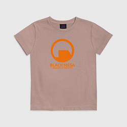 Футболка хлопковая детская Black Mesa: Research Facility, цвет: пыльно-розовый