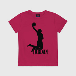 Футболка хлопковая детская Jordan Basketball, цвет: маджента