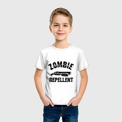 Футболка хлопковая детская Zombie repellent, цвет: белый — фото 2