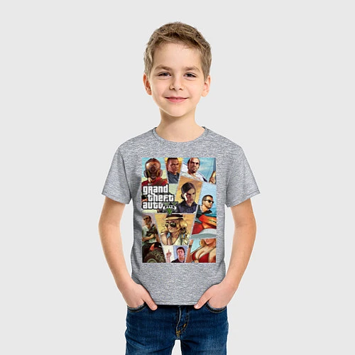 Детская футболка GTA 5: Stories / Меланж – фото 3