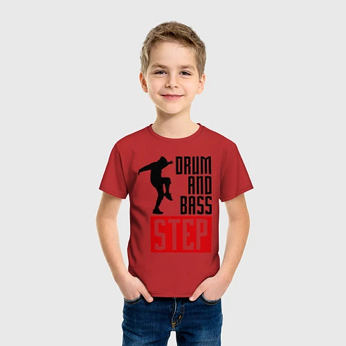 Детская футболка Drum and Bass Step / Красный – фото 3