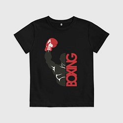 Футболка хлопковая детская Boxing, цвет: черный
