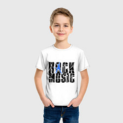Футболка хлопковая детская Rock music, цвет: белый — фото 2