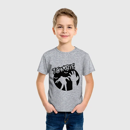 Детская футболка Zombie (Зомби) / Меланж – фото 3