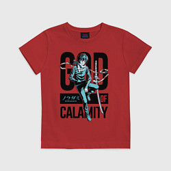 Футболка хлопковая детская God of Calamity, цвет: красный