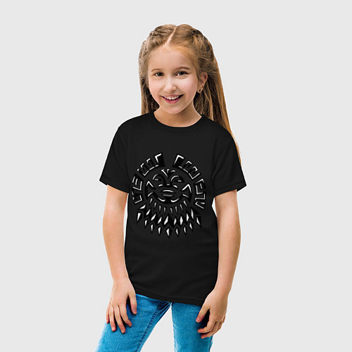 Детская футболка Маска майя / Черный – фото 4