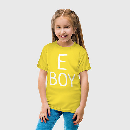 Детская футболка E BOY / Желтый – фото 4
