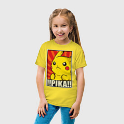 Футболка хлопковая детская Pikachu: Pika Pika, цвет: желтый — фото 2