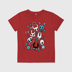 Футболка хлопковая детская Hollow Knight, цвет: красный