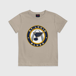 Футболка хлопковая детская St Louis Blues, цвет: миндальный