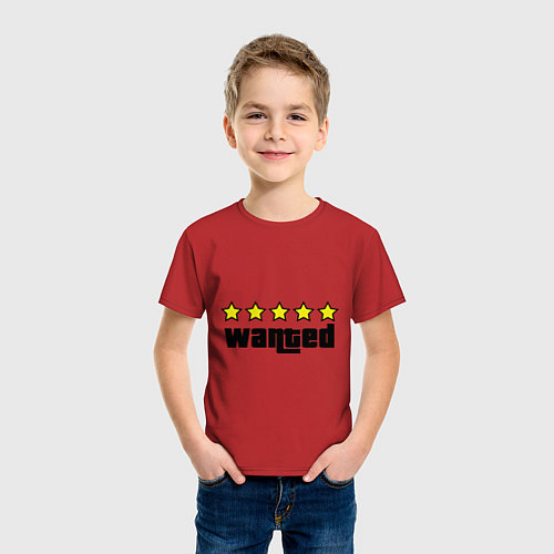 Детская футболка GTA Wanted / Красный – фото 3