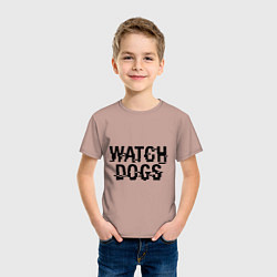Футболка хлопковая детская Watch Dogs, цвет: пыльно-розовый — фото 2