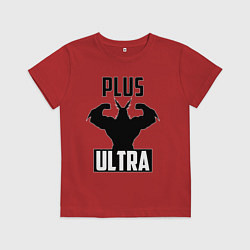 Футболка хлопковая детская PLUS ULTRA черный, цвет: красный