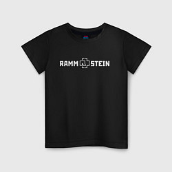 Футболка хлопковая детская Rammstein цвета черный — фото 1