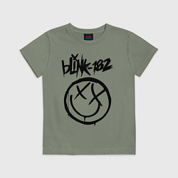 Футболка хлопковая детская BLINK-182, цвет: авокадо