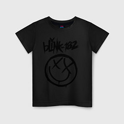 Футболка хлопковая детская BLINK-182, цвет: черный