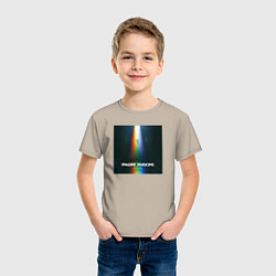 Футболка хлопковая детская IMAGINE DRAGONS, цвет: миндальный — фото 2