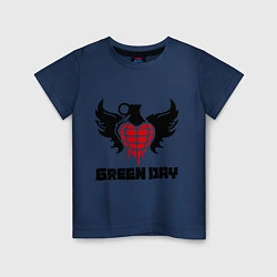 Футболка хлопковая детская Green Day: Wings, цвет: тёмно-синий