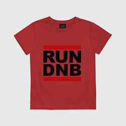 Футболка хлопковая детская RUN DNB, цвет: красный