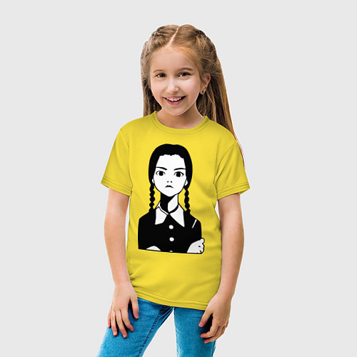 Детская футболка Wednesday Addams / Желтый – фото 4