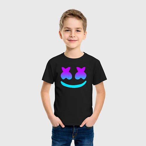 Детская футболка MARSHMELLO / Черный – фото 3