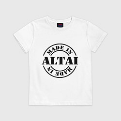 Футболка хлопковая детская Made in Altai, цвет: белый