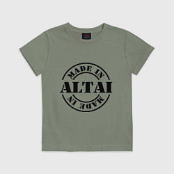 Футболка хлопковая детская Made in Altai, цвет: авокадо