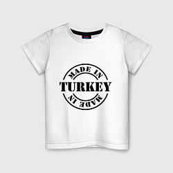 Футболка хлопковая детская Made in Turkey (сделано в Турции), цвет: белый