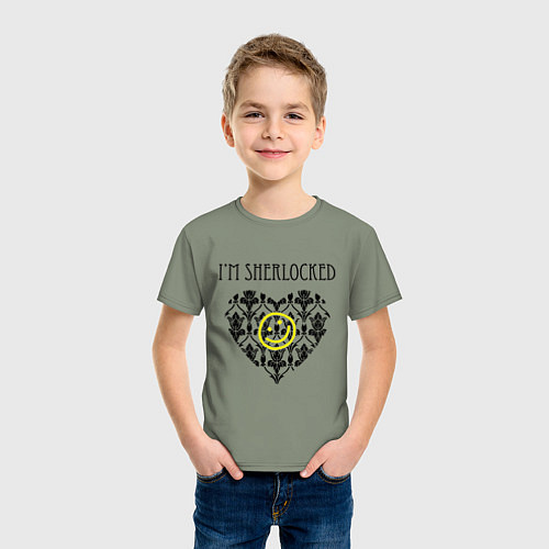 Детская футболка Шерлок Сердце Im Sherlocked / Авокадо – фото 3