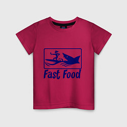 Детская футболка Shark fast food