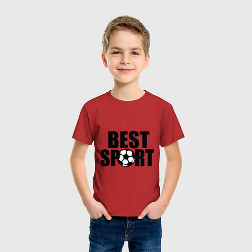 Детская футболка Football: Best sport / Красный – фото 3