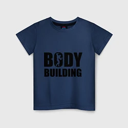 Футболка хлопковая детская Bodybuilding, цвет: тёмно-синий