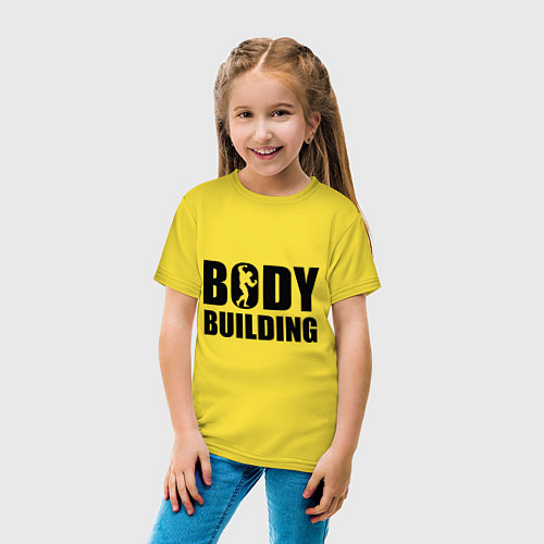 Детская футболка Bodybuilding / Желтый – фото 4