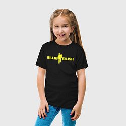 Футболка хлопковая детская BILLIE EILISH: Black Fashion, цвет: черный — фото 2