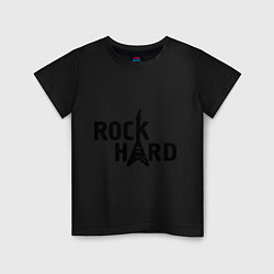 Футболка хлопковая детская Rock hard, цвет: черный