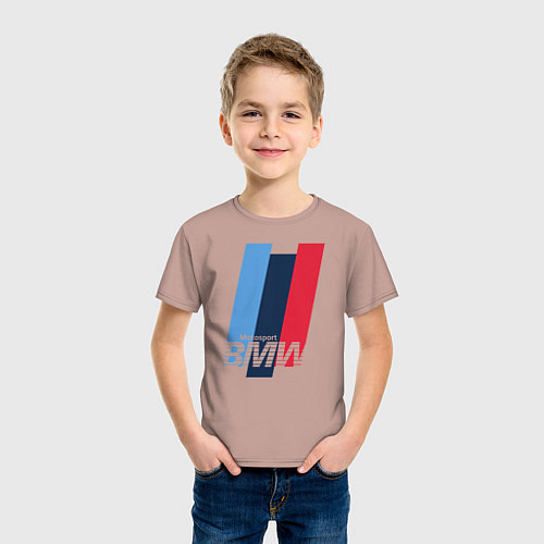 Детская футболка BMW motosport / Пыльно-розовый – фото 3