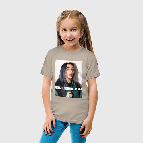 Детская футболка Billie Eilish / Миндальный – фото 4