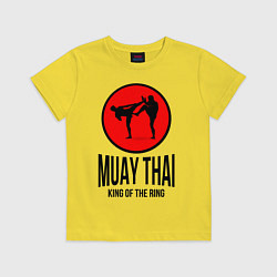Футболка хлопковая детская Muay thai fighters, цвет: желтый