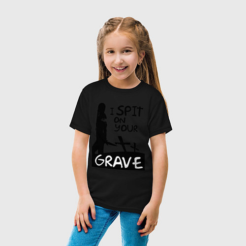 Детская футболка I spit on your grave / Черный – фото 4
